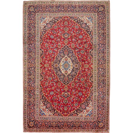 Tappeto Ardakan Persia Medaglione Rosso Blu 245x370 Cm