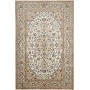 Tappeto Kashan Persia Medaglione Crema Blu 195x305 Cm
