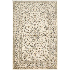 Tappeto Kashan Persia Medaglione Avorio Blu 193x300 Cm