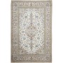 Tappeto Kashan Persia Medaglione Avorio Blu 194x296 Cm
