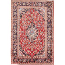 Tappeto Ardakan Persia Medaglione Rosso Blu 198x295 Cm