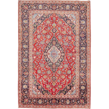 Tappeto Ardakan Persia Medaglione Rosso Blu 198x295 Cm