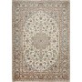 Tappeto Kashan Persia Medaglione Crema Blu 244x345 Cm