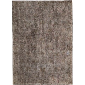 Tappeto Tabriz Persia Floreale Grigio Marrone Sbiadito Abras