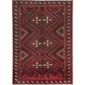 Tappeto Lori Persia Geometrico Rosso Indaco 220x310 Cm