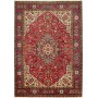 Tappeto Tabriz Persia Medaglione Rosso Blu 208x297 Cm