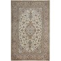 Tappeto Kashan Persia Medaglione Crema Blu 198x305 Cm