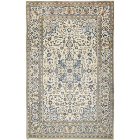 Tappeto Kashan Persia Medaglione Avorio Blu 193x308 Cm