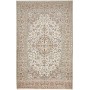 Tappeto Kashan Persia Medaglione Avorio Blu 204x320 Cm