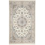 Tappeto Nain 9la Persia Medaglione Avorio Blu 153x253 Cm