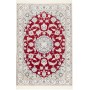 Tappeto Nain 9la Persia Medaglione Rosso Crema 101x151 Cm