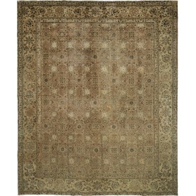 Tappeto Vintage Persia Floreale Beige Marrone Grigio 300x370