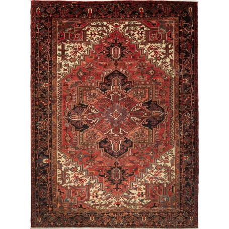 Tappeto Gorawan Persia Geometrico Rosso Nero 233x315 Cm