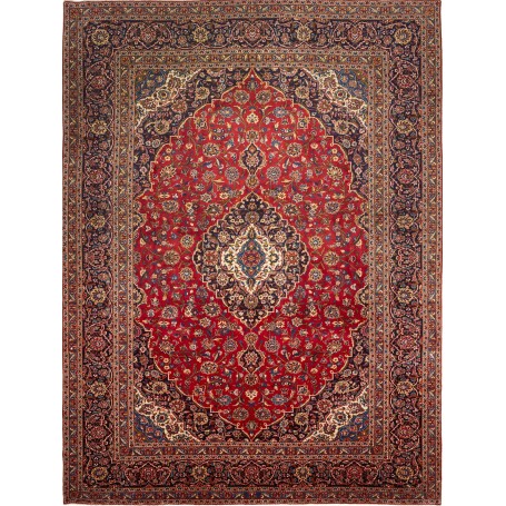 Tappeto Ardakan Persia Medaglione Rosso Blu 297x395 Cm
