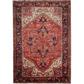 Tappeto Gorawan Persia Medaglione Rosso Blu 232x335 Cm