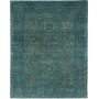Tappeto Mamlouk Pakistan Geometrico Verde Acqua Blu Scuro Ef