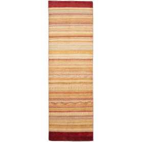 Tappeto Royal Gabbeh Pakistan Astratto Crema Rosso 79x249 Cm