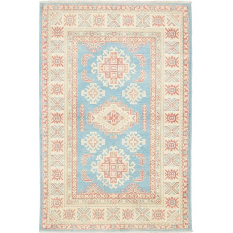 Tappeto Kazak Afghanistan Astratto Azzurro Terracotta 99x149