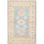 Tappeto Kazak Afghanistan Astratto Azzurro Terracotta 99x149