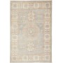 Tappeto Kazak Afghanistan Geometrico Azzurro Grigio Crema 11