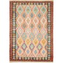 Tappeto Kilim Afghanistan Geometrico Multicolore Terracotta