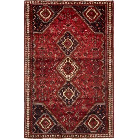 Tappeto Shiraz Persia Geometrico Rosso Blu 183x285 Cm