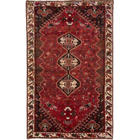 Tappeto Tribale Rosso Nero 167x268 Cm