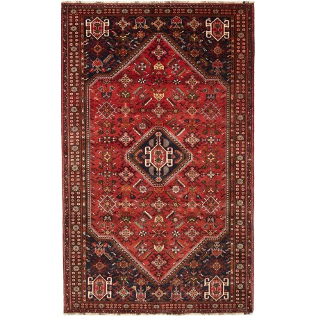 Tappeto Geometrico Rosso Blu 160x262 Cm