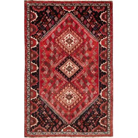 Tappeto Shiraz Persia Geometrico Rosso Nero 176x270 Cm