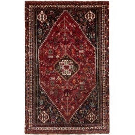 Tappeto Shiraz Persia Medaglione Rosso Blu 174x274 Cm