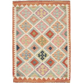 Tappeto Kilim Afghanistan Geometrico Multicolore Pastello Ar