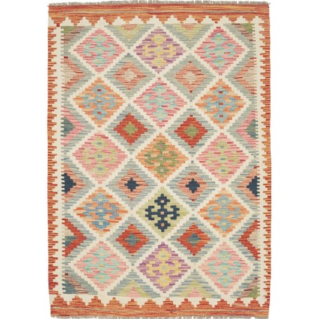 Tappeto Kilim Afghanistan Geometrico Multicolore Pastello Ar