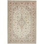 Tappeto Kashan Persia Medaglione Avorio Blu 202x308 Cm