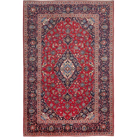 Tappeto Ardakan Persia Medaglione Rosso Blu 197x297 Cm