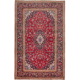Tappeto Ardakan Persia Medaglione Rosso Blu Scuro 197x313 Cm