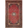 Tappeto Ardakan Persia Medaglione Rosso Blu Scuro 196x327 Cm