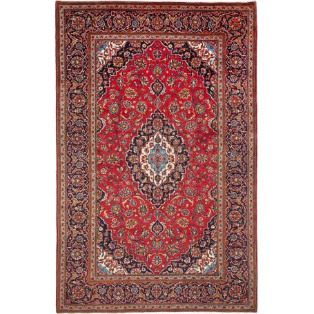 Tappeto Ardakan Persia Medaglione Rosso Blu 198x310 Cm