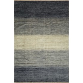 Tappeto Shayan Pakistan Astratto Blu Grigio Beige 198x299 Cm
