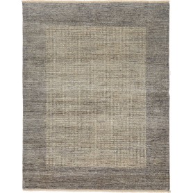 Tappeto Shayan Pakistan Tinta Unita Grigio Beige 156x199 Cm
