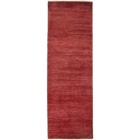 Tappeto Shayan Pakistan Geometrico Rosso Bordeaux 80x252 Cm