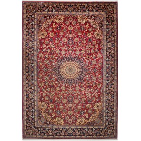 Tappeto Nadjafabad Persia Medaglione Rosso Blu 268x390 Cm