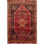 Tappeto Shiraz Persia Medaglione Rosso Nero 165x245 Cm