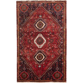 Tappeto Shiraz Persia Geometrico Rosso Blu Notte 168x273 Cm