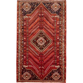 Tappeto Shiraz Persia Geometrico Rosso Blu Notte 180x295 Cm