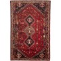 Tappeto Shiraz Persia Geometrico Rosso Nero 172x260 Cm
