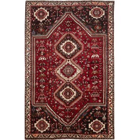 Tappeto Shiraz Persia Geometrico Rosso Marrone 167x261 Cm