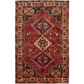 Tappeto Shiraz Persia Geometrico Rosso Blu 168x258 Cm