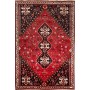 Tappeto Shiraz Persia Geometrico Rosso Blu Scuro 175x262 Cm