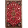 Tappeto Medaglione Rosso Nero 173x282 Cm