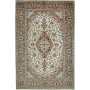 Tappeto Kashan Persia Medaglione Beige Blu 200x308 Cm
